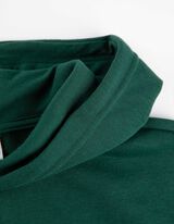 Bluză cu glugă - Imprimeu mesaj - Verde inchis