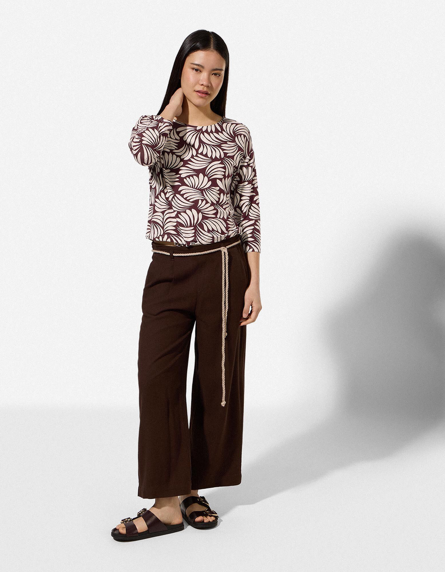 Maglia - Con nodi - Rosso scuro