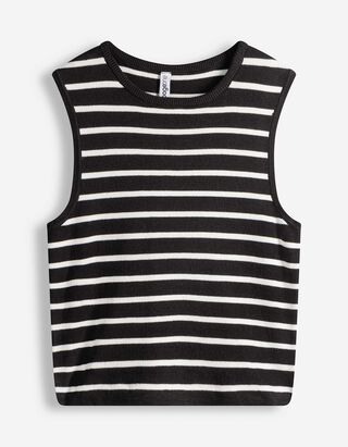 Stricktop - Viskose-Anteil - schwarz