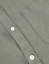 Košulja - Mješavina lana - tamno zelena