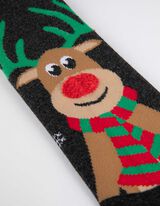 Șosete - Crăciun - Gri inchis