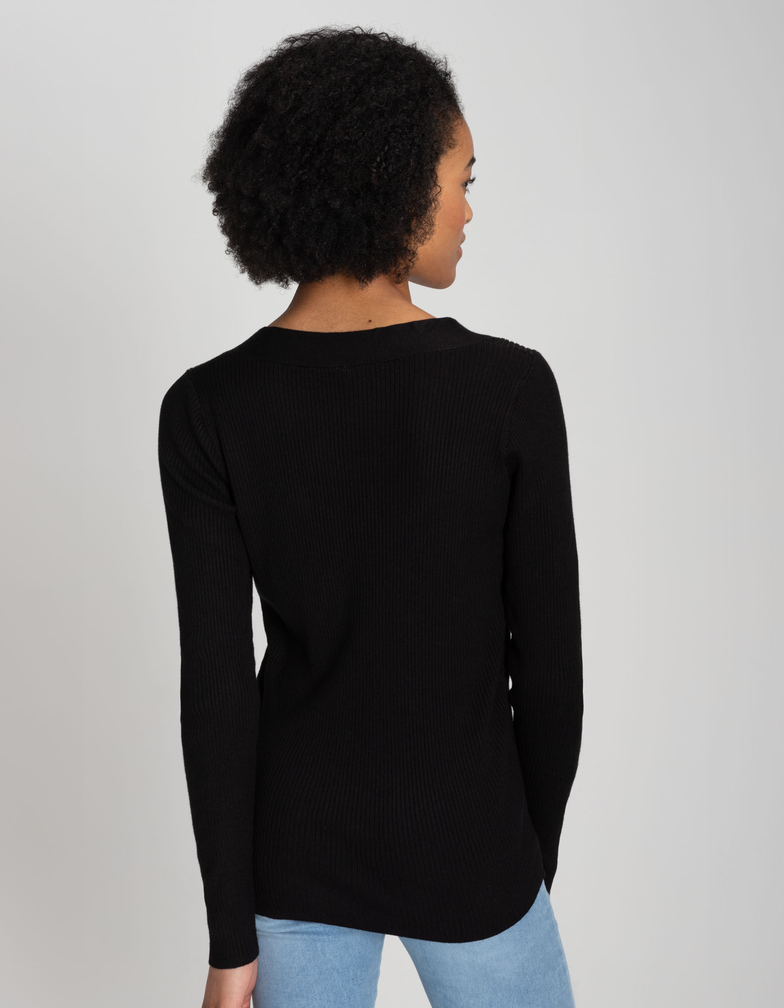 Pull-over - Viscose m&eacute;lang&eacute;e - Noir