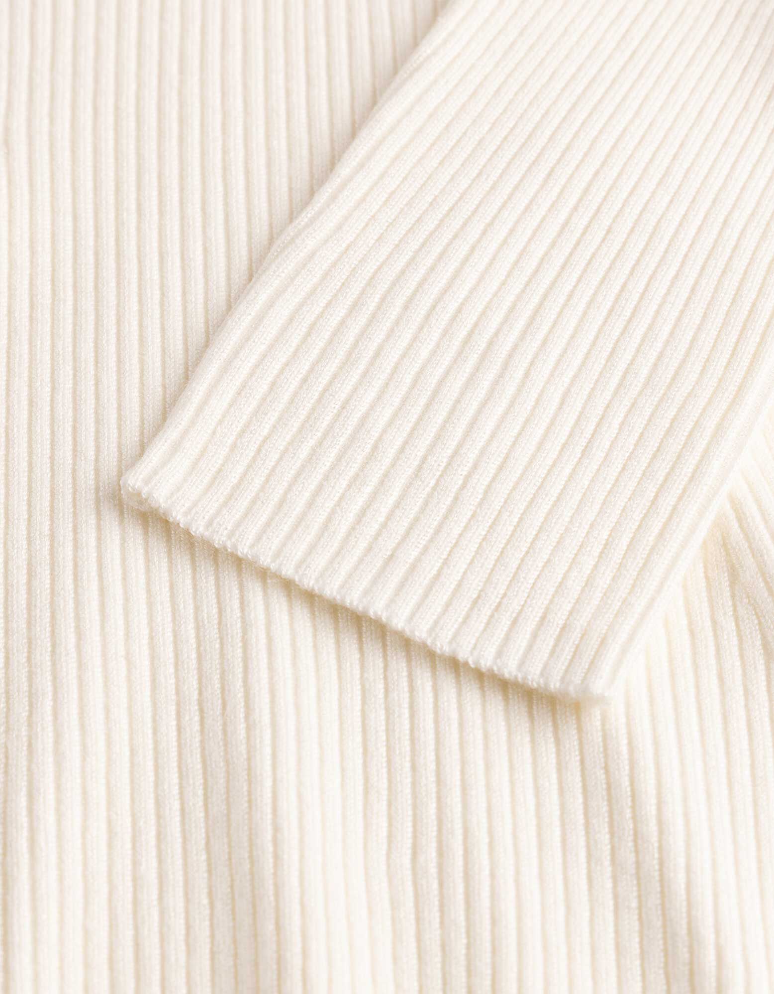 Pullover - Rippenstruktur - Beige
