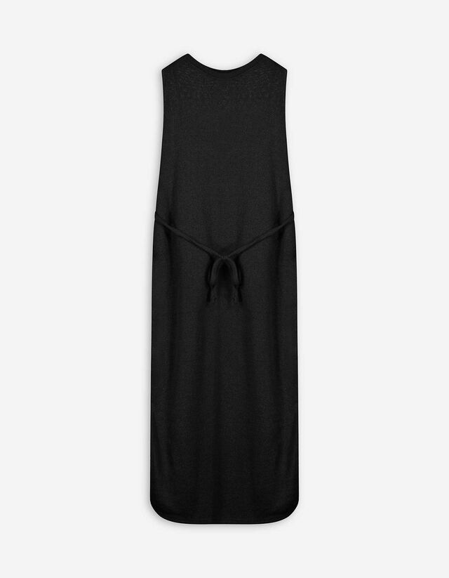 Kleid - Viskose-Mix - schwarz