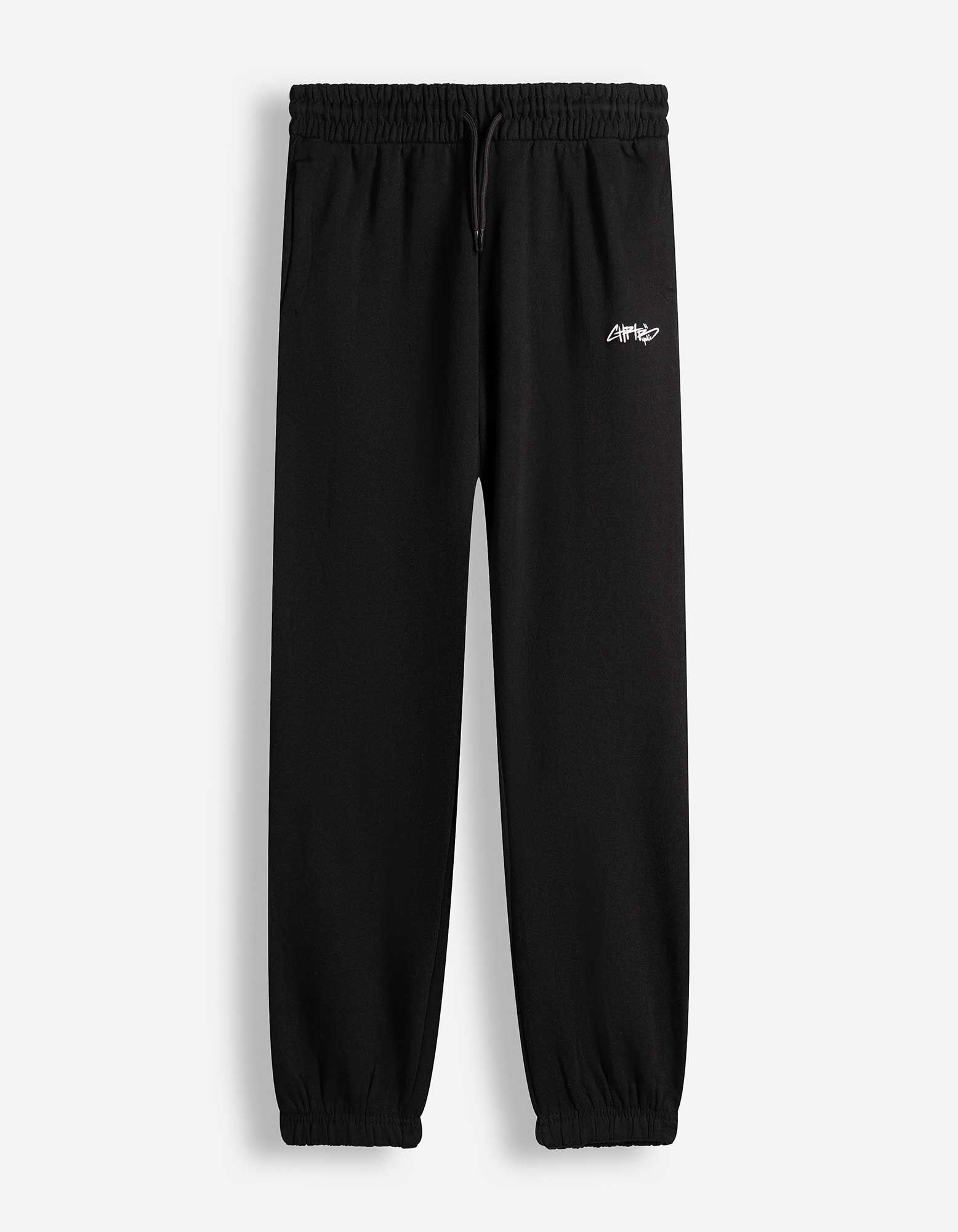 Joggingov&eacute; kalhoty - Voln&yacute; střih Relaxed Fit - Čern&aacute;