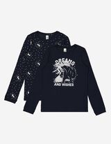 Pyjama set van shirt en broek - Set van 2 - brons