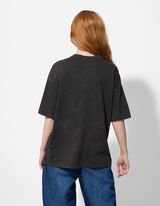 T-shirt - Met studs - donkergrijs