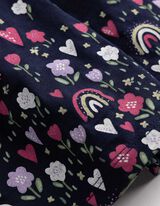 sukienka - nadruk - ciemny niebieski