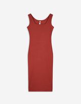 Maxikleid - einfarbig - rot