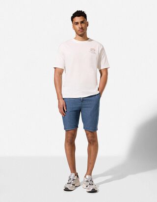 Short - Boutonnage - Bleu