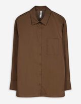 Bluse - Webstoff - braun