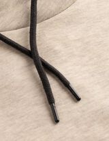 Sweatshirt - Schalkragen - Beige
