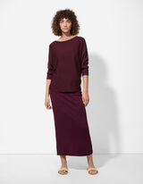 Pulover - Amestec de bumbac - Mov inchis