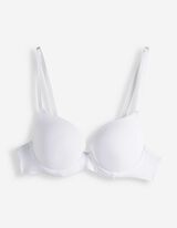 biustonosz pod T-shirt - wyściełane miseczki - bialy