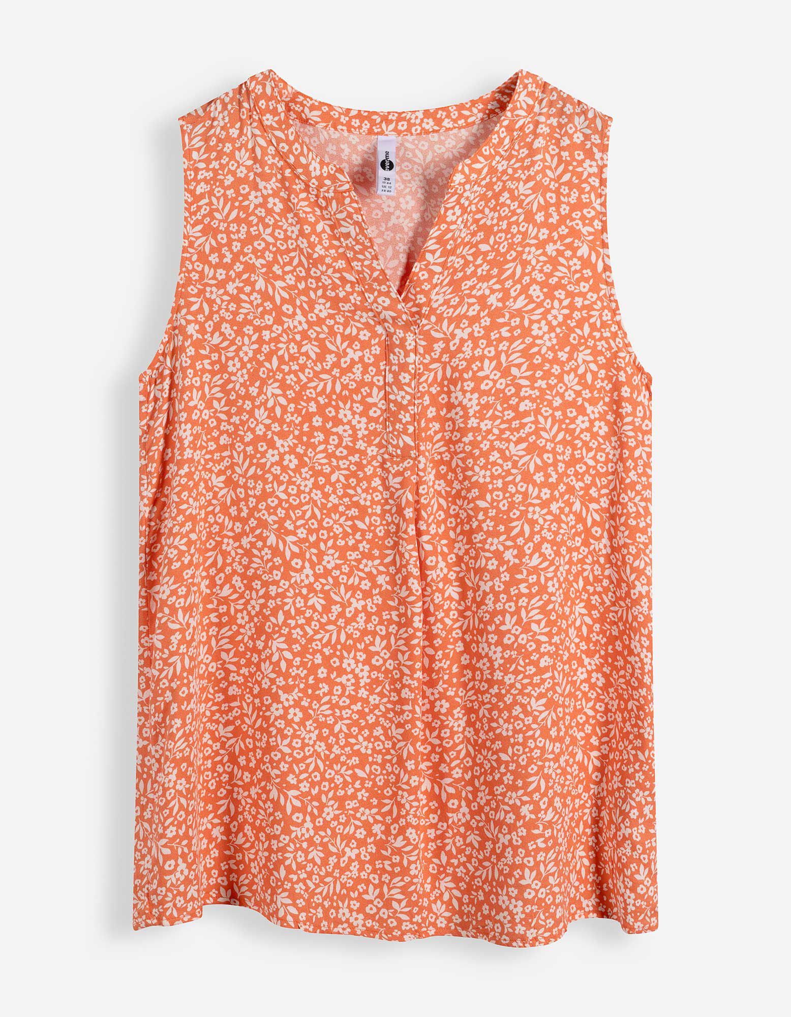 Blusentop - Allover-Print - Rot