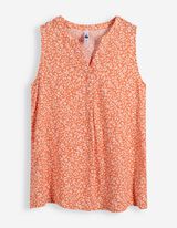 Blusentop - Allover-Print - Rot