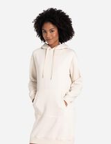 Šaty - Kapucňa s tunelovým sťahovaním - bezova