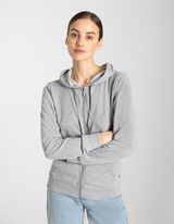 Sweatvest - Capuchon met tunnelkoord - grijs