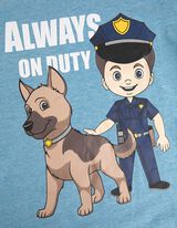 Bluză de corp cu m&acirc;necă lungă - Imprimeu - Albastru deschis