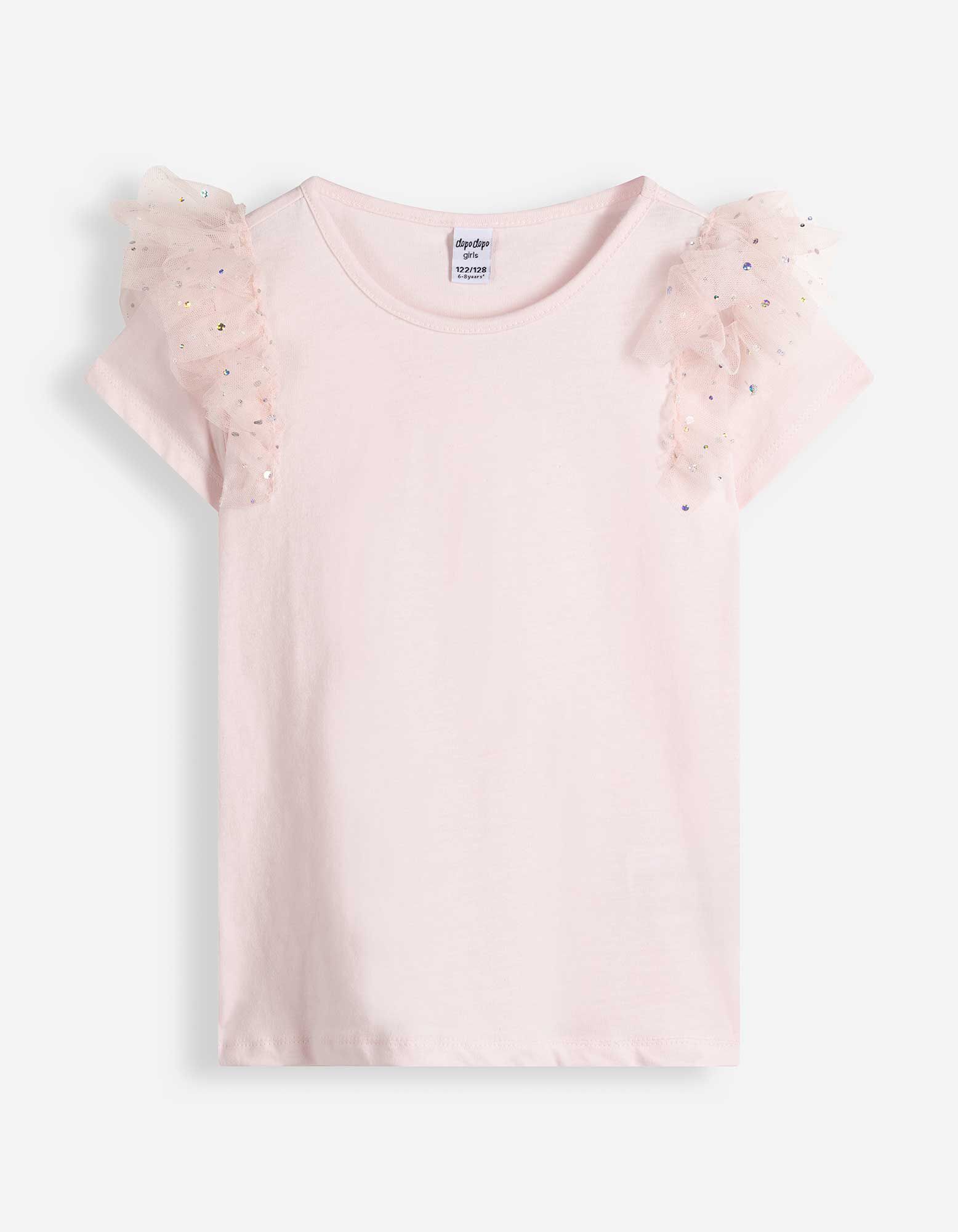 Shirt - Paillettenbesatz - Rosa