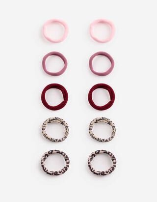 &Eacute;lastique &agrave; cheveux - Lot de 10 - rose