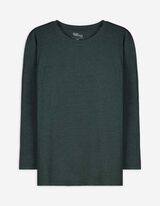 Langarmshirt - Baumwolle - dunkelgrün