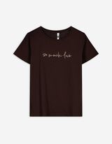 T-Shirt - Stickereien - dunkelbraun