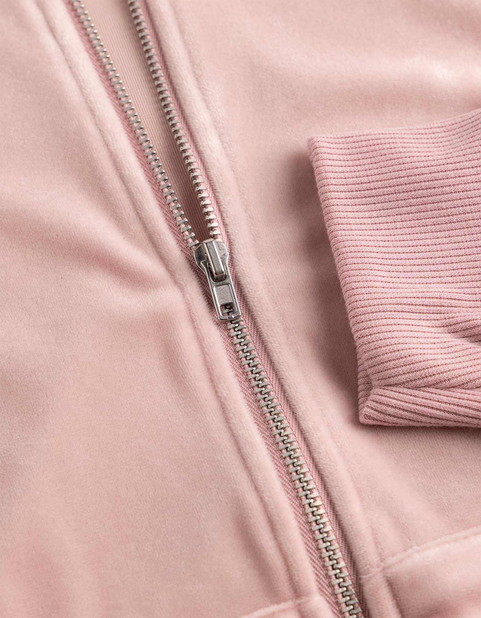 Sweatvest - Fluweel - Roze