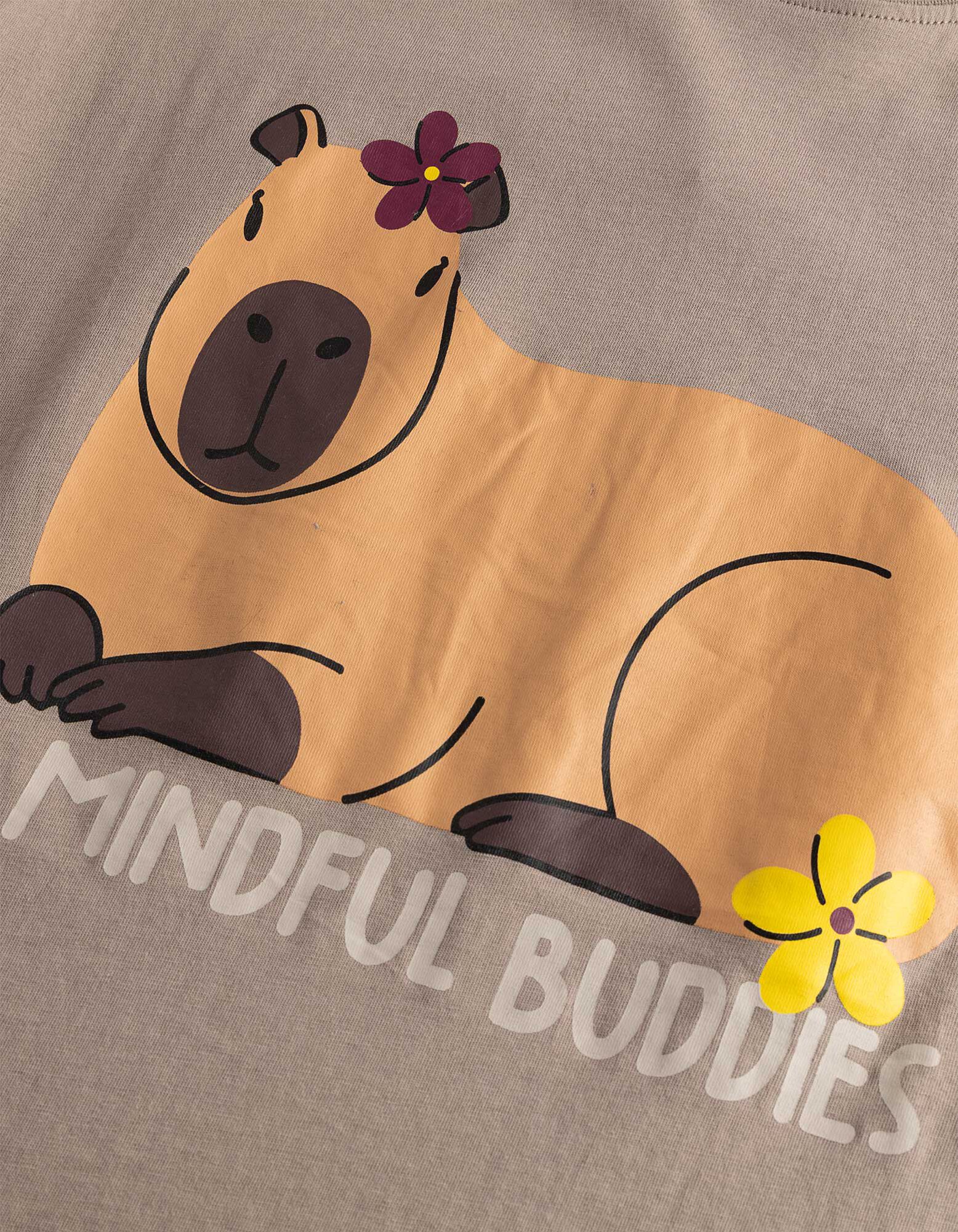 T-Shirt - Print - Taupe