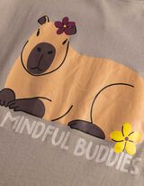 T-Shirt - Print - Taupe