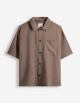 Hemd - einfarbig - Taupe