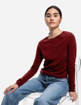 Majica dugih rukava - tamno-crvena