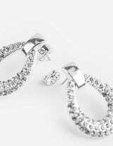 Náušnice - Ozdobné kamínky - stribrny