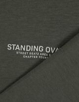 Tričko - Nadměrný střih Oversized Fit - tmave zelena