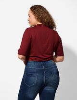 Shirt - Viskose-Mix - dunkelrot