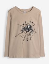 Langarmshirt - Halloween - Beige