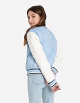 College jas - Borduursels - lichtblauw