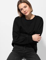 Sweatshirt - Ziersteine - schwarz