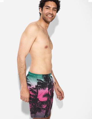 Badehose - Allover-Print - t&uuml;rkis