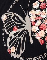 Maglia - Stampa glitterata - nero