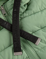 Dolg telovnik - Kapuca z zatezno vrvico - temno zelena