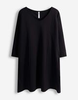 Kleid - Allover-Print - schwarz