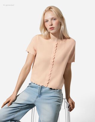 Cardigan - einfarbig - rosa