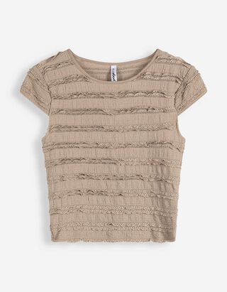 Cropped Shirt - Cropped - beige