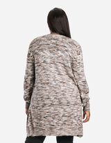 Longcardigan - Strick - braun