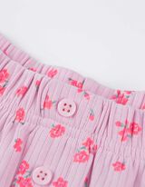 Dvodelna pižama sestavljena iz majice in kratkih hlač - me&scaron;anica vzorcev - bronasta