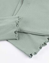 Ensemble pyjama (T-shirt et pantalon) - Côtes - Bleu clair