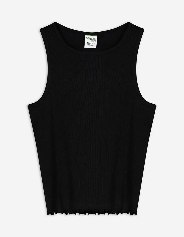 Top sans manches - Unicolore - Noir