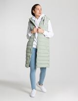 Lange Weste - Kapuze mit Tunnelzug