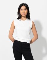 Top en tricot - Viscose mélangée - blanc